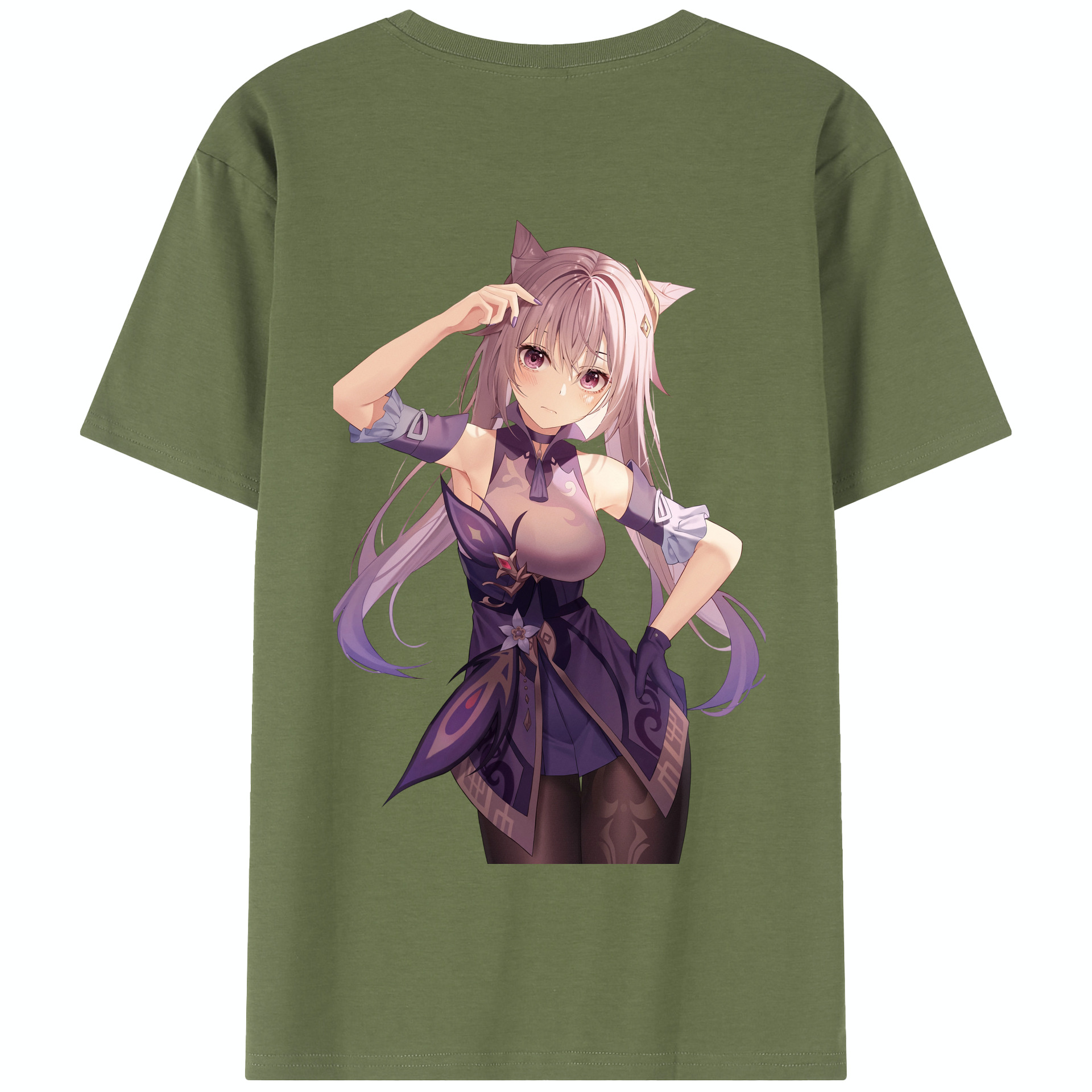げんし神 刻晴 こくせい genshin Kokusei 綿100％半袖Tシャツ（背面プリント）